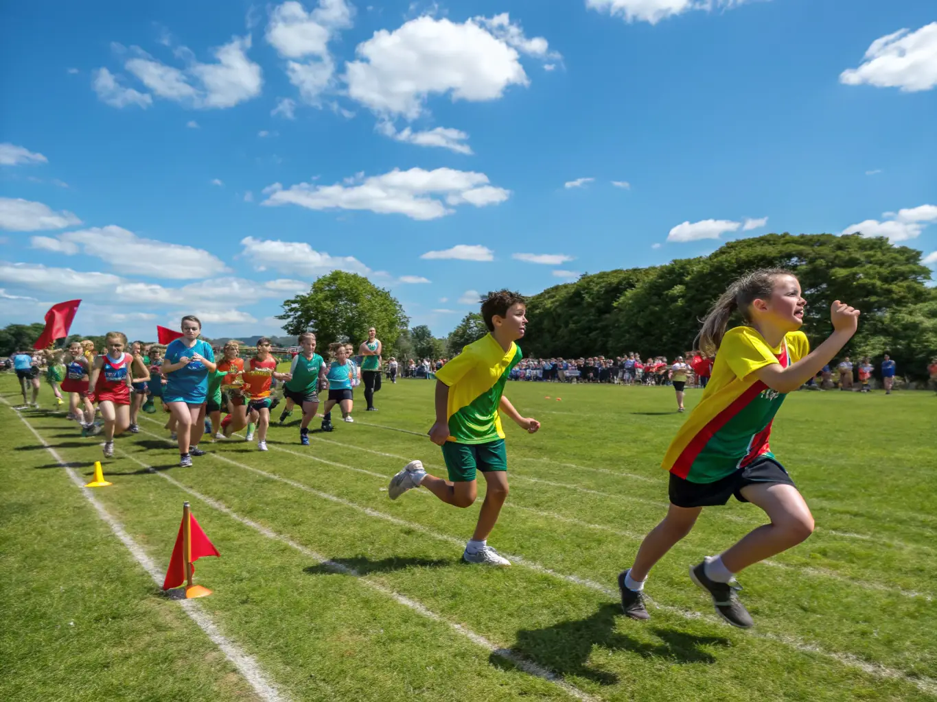 Participants engaged in a sporting activity organized by 4L VISITL'AFRIK, demonstrating the organization's focus on promoting physical activity and community engagement.
